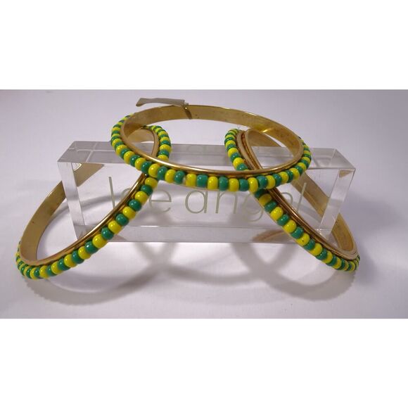 Neiman Marcus Lee Angel Women's Bead Stackable Bangle Bracelet Set 3 NWT 158 - Picture 7 of 13